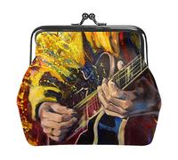 Portamonete Vintage Pouch Cambiare Borsa Portafogli Pittura A Olio Chitarra, Come nella foto, Taglia unica, Organizer per borse