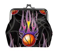 Portamonete Vintage Pouch Cambiare Borsetta Portafogli Sport Basket con Fuoco, Come nella foto, Taglia unica, Organizer per borse