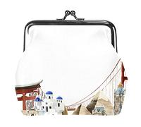 Portamonete Vintage Pouch Change Purse Portafogli Acquerello Marchio architettonico in tutto il mondo, Come nella foto, Taglia unica, Organizer per borse