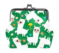 Portamonete Vintage Pouch Change Purse Portafogli Alpaca Verde Piante, Come nella foto, Taglia unica, Organizer per borse