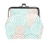 Portamonete Vintage Pouch Change Purse Portafogli Astratto Verde & Arancione Pattern, Come nella foto, Taglia unica, Organizer per borse