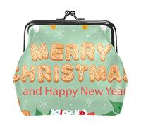 Portamonete Vintage Pouch Change Purse Portafogli Buon Natale Felice Anno Nuovo, Come nella foto, Taglia unica, Organizer per borse