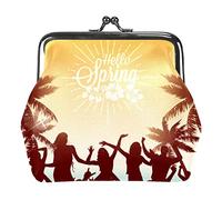 Portamonete Vintage Pouch Change Purse Portafogli Dancing on The Beach, Come nella foto, Taglia unica, Organizer per borse
