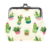 Portamonete Vintage Pouch Change Purse Portafogli Disegnato a Mano Diamante Cactus, Come nella foto, Taglia unica, Organizer per borse
