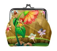 Portamonete Vintage Pouch Change Purse Portafogli Fairies Flying Around The Flower, Come nella foto, Taglia unica, Organizer per borse