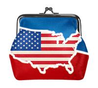 Portamonete Vintage Pouch Change Purse Portafogli USA Bandiera Americana, Come nella foto, Taglia unica, Organizer per borse