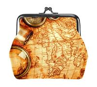 Portamonete Vintage Pouch Change Purse Portafogli Vecchia Mappa Antica, Come nella foto, Taglia unica, Organizer per borse