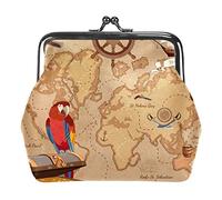 Portamonete Vintage Pouch Change Purse Portafogli Vecchia Mappa del Tesoro, Come nella foto, Taglia unica, Organizer per borse