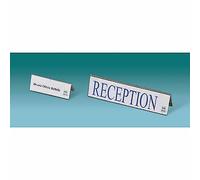 Portanome da tavolo 25x6.5 cm (10 Pz) LEBEZ 50977 in PVC completo di cartoncino
