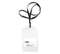 Portanome in PVC rigido Sei Rota Pass 6 ST cordoncino+pinzetta+tasca in conf. da 10 pezzi - nero - 31841700