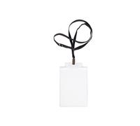 Portanome Pass 6S-P - cordoncino nero - 10 x 15 cm (A6) - trasparente neutro - S