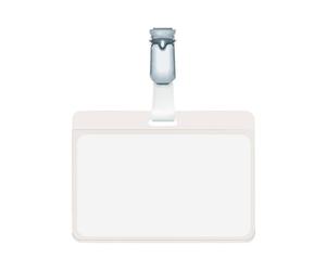 Portanomi con clip DURABLE tasca aperta trasparente inserto 60x90mm conf. 25 - 8