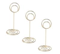 Portanumeri da Tavolo in Ferro con Base Stabile 85mm (GOLD) | Materiale in ferro resistente, design minimalista, per matrimoni, ufficio, esposizioni