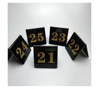Portanumeri da tavolo, Numeri da tavolo in acrilico stile tenda neri 3,1x3,1 pollici Opzioni multiple(51-60)
