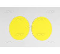 Portanumeri vintage ovali Ufo universali lat 2 pezzi dal 1970 Giallo