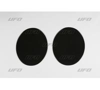 Portanumeri vintage ovali Ufo universali lat 2 pezzi dal 1970 Nero