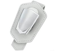 Portaocchiali da auto con chiusura magnetica e interno in spugna protettiva, realizzato in pelle per riporre in modo sicuro occhiali da sole e carte durante la guida (577: grigio)