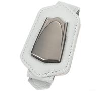 Portaocchiali da auto con chiusura magnetica e interno in spugna protettiva, realizzato in pelle per riporre in modo sicuro occhiali da sole e carte durante la guida (578: grigio)