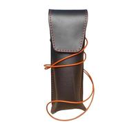 Portaocchiali da collo in pelle unisex custodia per occhiali, Dimensione: Grande, Colore articolo: Testa di Moro, Impuntura a macchina: Arancio