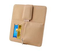 Portaocchiali da sole per auto, porta occhiali da sole per auto - Portafoglio in pelle PU con banconote porta occhiali da sole | Tasche multiuso per documenti per auto, organizer interno per patente