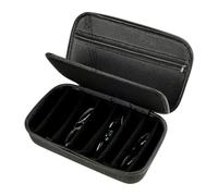 Portaocchiali multipli per occhiali, da viaggio, con divisori regolabili, offre spazio per 8 occhiali da sole, per viaggi e viaggi d'affari, Nero , 35*20*9