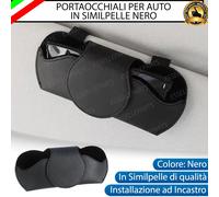 PORTAOCCHIALI PORTA OCCHIALI IN SIMILPELLE NERO PER LANCIA DELTA MK3