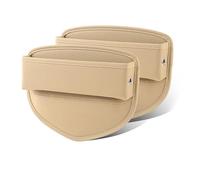 Portaoggetti Auto Organizer Auto in PU Compatibile Con Volvo XC60 XC90 S90 V90 2015-2023 Borsa Portaoggetti Fessura Per Seggiolino Auto Copertura Integrata(Apricot 2PCS)