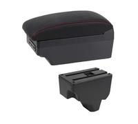 Portaoggetti Bracciolo Portaoggetti Auto Per Peugeot 2008 208 2019-2024 | Bracciolo Console Centrale Spazio Archiviazione Aggiuntivo Soluzione Archiviazione Sicura(E1 Red Line)