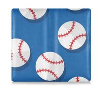 Portaoggetti da baseball blu e bianco in pelle di alta qualità per auto e tessera di assicurazione, organizer per carte, documenti essenziali, patente di guida