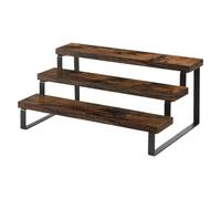 Portaoggetti da cucina in legno con ruote, 3 ripiani, organizer for spezie senza bustine, scaffale for riporre bottiglie di condimento, piano lavoro del bagno(S)