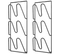 Portaoggetti da parete con coperchio a 2 pezzi, senza foratura, design a tre livelli in metallo con forti ventose, ideale per riporre e ottimizzare lo spazio