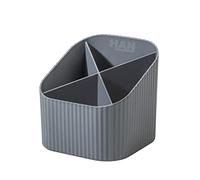 Portaoggetti da scrivania HAN KARMA - 4 scomparti, 80-100% di materiale riciclato, grigio eco, 17248-18