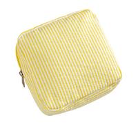 Portaoggetti da toilette in tessuto a, Yellow | Borsa multiuso piccola in tessuto a, ideale per prodotti per la cura della pelle e assorbenti, custodia