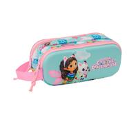 Portaoggetti Doppio Gabby's Dollhouse Rosa Blu cielo 21 x 8 x 6 cm 3D