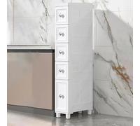 Portaoggetti Gap con Ruote - Salvaspazio Cassettiera per Bagno Cucina e Lavanderia Soluzione di Stoccaggio Sicura e Affidabile Multifunzionale.