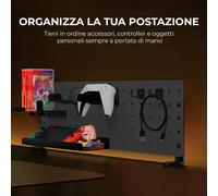 Portaoggetti giochi Telefono Cuffie Forato da Scrivania in Acciaio ABS PS5