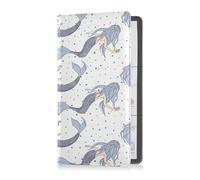 Portaoggetti in pelle con scomparto per documenti essenziali, patente di guida, carte vettoriali, sirene, motivo mitico mare, Multi, 1 size