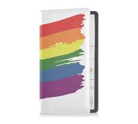 Portaoggetti in pelle di alta qualità per tessere, per uomo e donna, per qualsiasi auto, camion, moto, rimorchio o barca, set di bandiere di orgoglio sessuale, Multi, 1 size