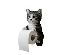 Portaoggetti in resina a forma di gatto, da parete, design compatto per ottimizzare lo spazio, essenziale per il bagno