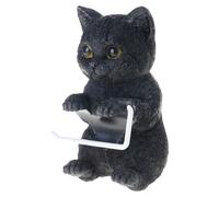 Portaoggetti in resina a forma di gatto, da parete, design compatto per ottimizzare lo spazio, essenziale per il bagno