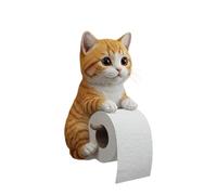Portaoggetti in resina a forma di gatto, da parete, design compatto per ottimizzare lo spazio, essenziale per il bagno