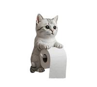 Portaoggetti in resina a forma di gatto, da parete, design compatto per ottimizzare lo spazio, essenziale per il bagno