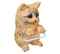 Portaoggetti in resina a forma di gatto, da parete, design compatto per ottimizzare lo spazio, essenziale per il bagno