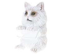 Portaoggetti in resina a forma di gatto, da parete, design compatto per ottimizzare lo spazio, essenziale per il bagno