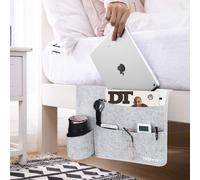 Portaoggetti Letto Borsa, Feltro Borsa Da Comodino per Bottiglie D'Acqua, Ipad,