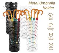 Portaoggetti per ombrelloni in metallo Contenitori per ombrelloni rotondi autoportanti Secchio portaoggetti per ombrelloni cavo impermeabile per ufficio domestico interno