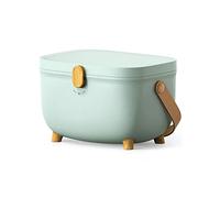 Portaoggetti Per Scatole di Medicinali,Scatola Portaoggetti in Plastica Per Medicinali, Organizer Per Scatole Mediche Ovali a Doppio Strato Multi Griglia di Grande Capacità(UN), deposito di medic