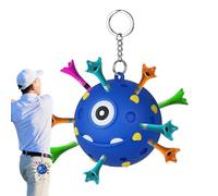 Portaoggetti per tee da golf, compatto in silicone, robusto strumento per accessori, porta borsa colorato, facile da trasportare con portachiavi, pratica soluzione di fissaggio | Golf