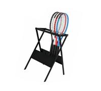Portaoggetti Pieghevole For Racchette Da Tennis, Espositore Rinforzato For, For Palestra Scolastica, Grande Capacità E Struttura(Black)