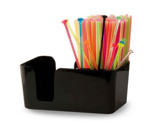 Portaoggetti portatovaglioli Bar organizer di plastica nera